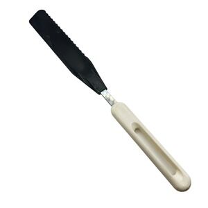 Vintage Bonny USA Nylon Pie Server Cake Cutter Black Serrated Cream Handle MCM